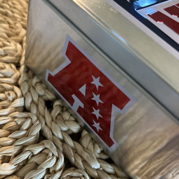 ***FREE W/PURCHASE Official‎ NFL Metal Storage Tin American and National Leagues - Picture 3 of 7